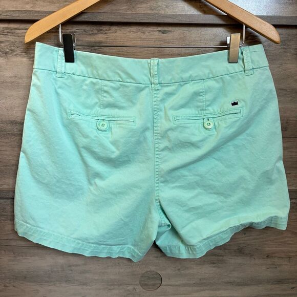 Crown & Ivy Pastel Green Caroline Chino Shorts 8 Preppy Beach Chic Resortwear - Picture 4 of 10